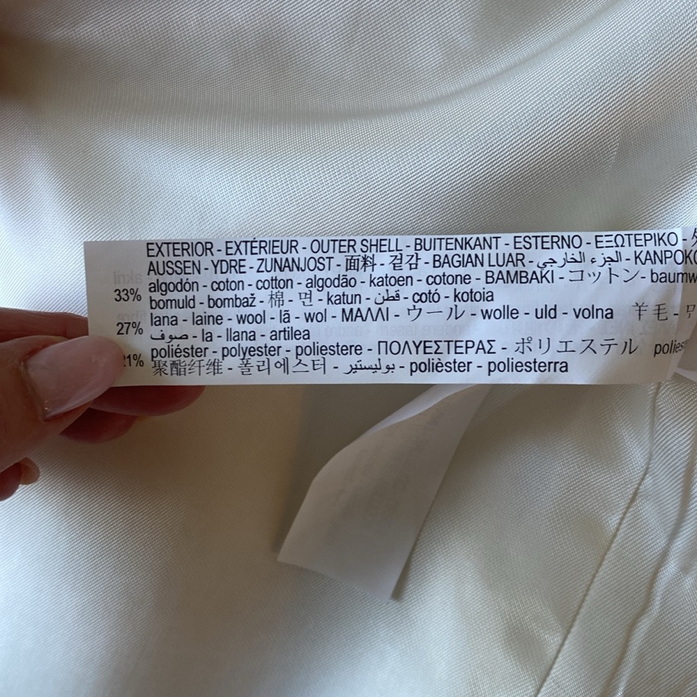 Zara Ivory Coat S - Picture 9 of 10